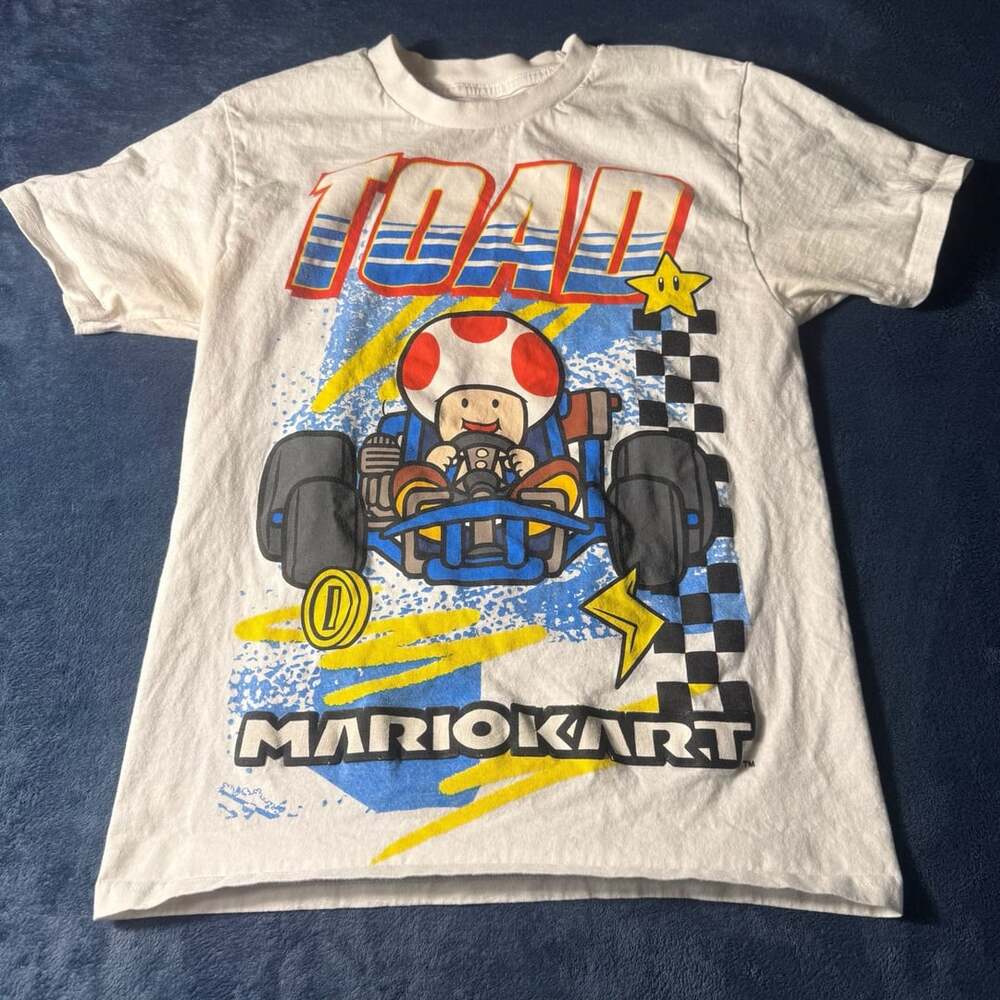 Nintendo Mario Kart Toad Size S White T-Shirt